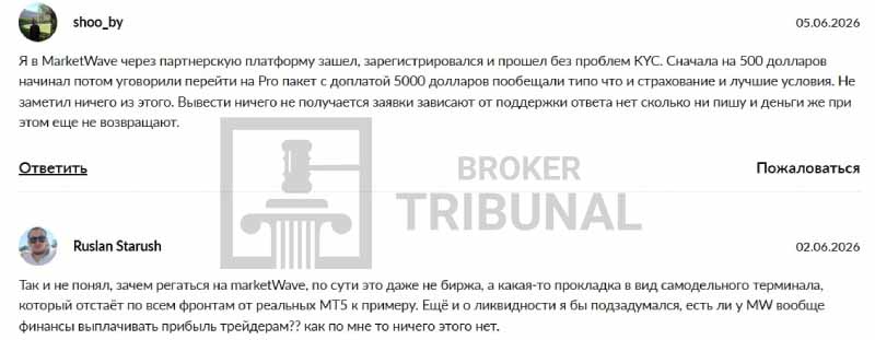 Приложение MarketWave — отзывы, схема обмана и разоблачение фейкового терминала