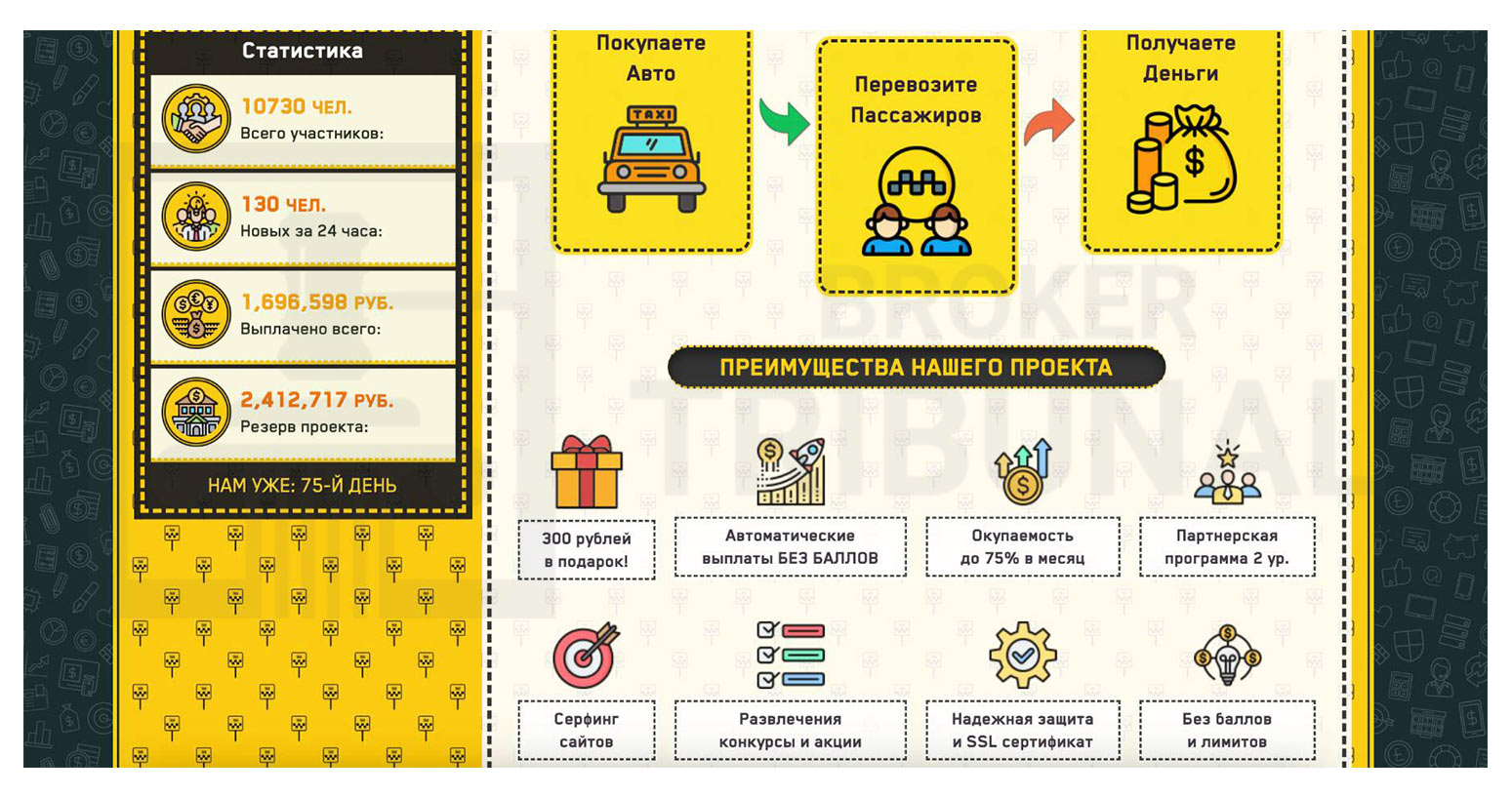 Taxi Money – отзывы клиентов о инвестиционном проекте taximoney.co |  БрокерТрибунал